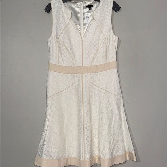 Ann Taylor White A-Line Mini Dress Cocktail - Picture 1 of 12